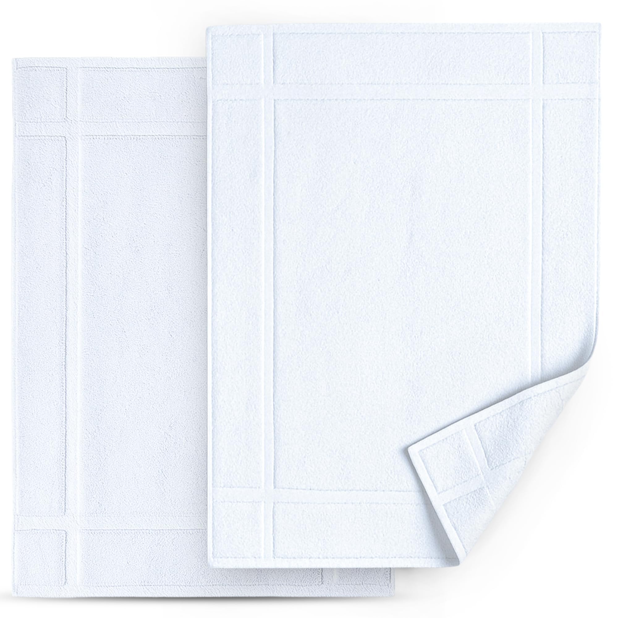 Pack of 2 100% Cotton Bath Mat 18x25 inches (2 Count)
