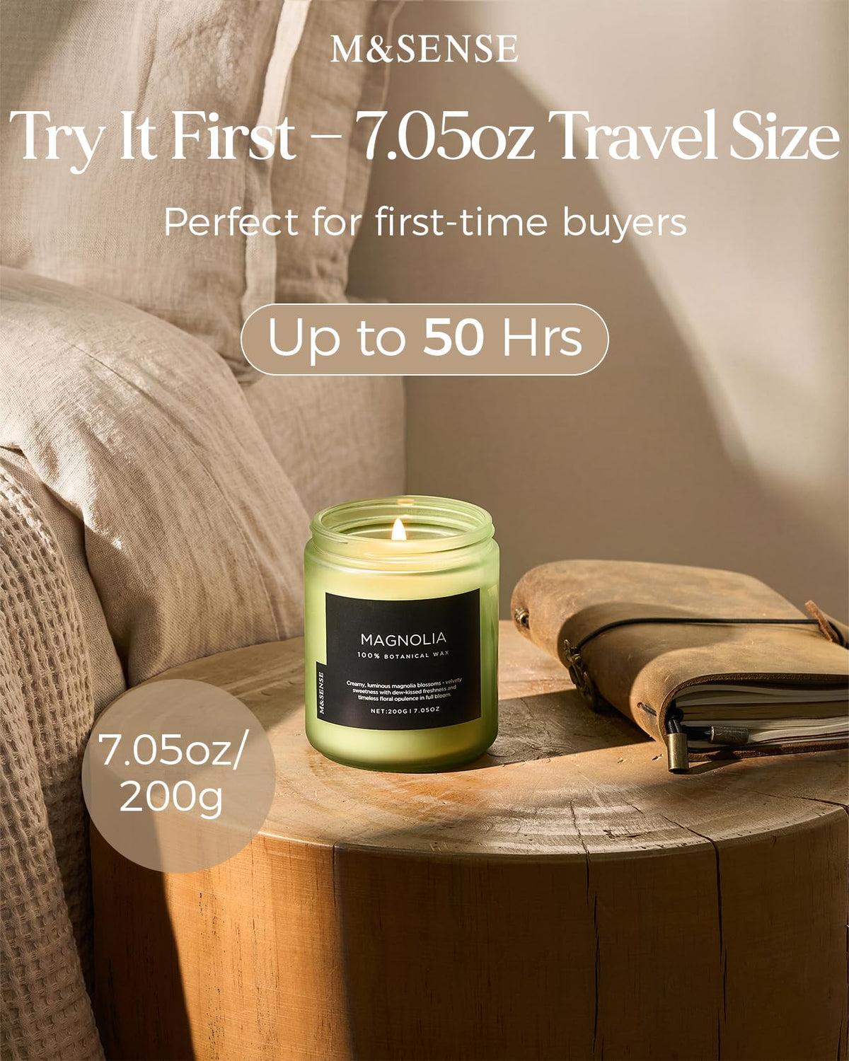 Magnolia Jasmine Scented Candles (6 Ounce)