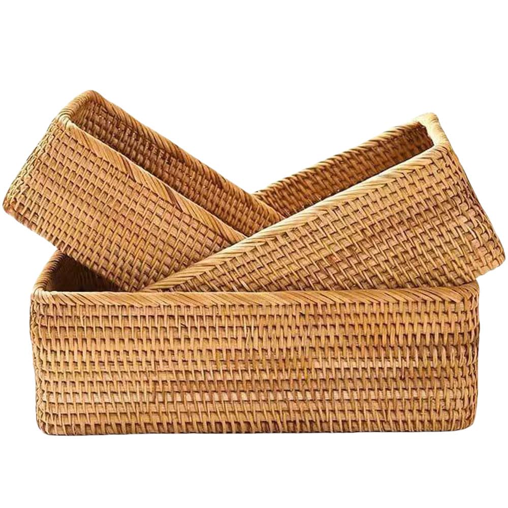 Rattan Storage Baskets (3 Count)