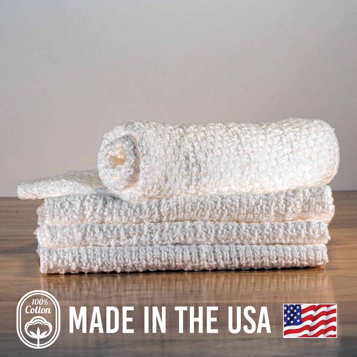 Old Fashion 100% Cotton Dishcloths (4 Count)