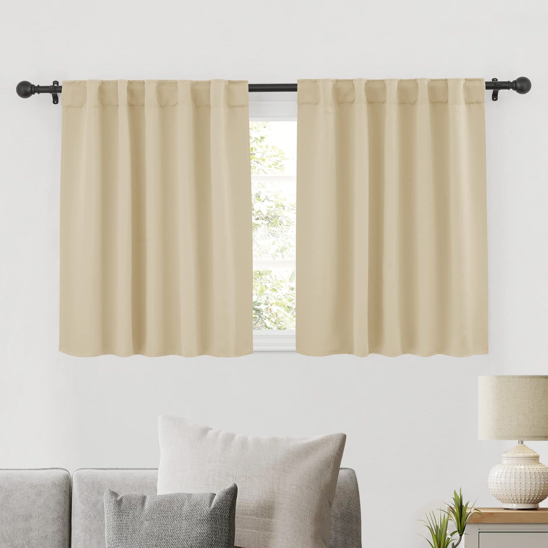 Privacy Bathroom Curtains (2 Count)
