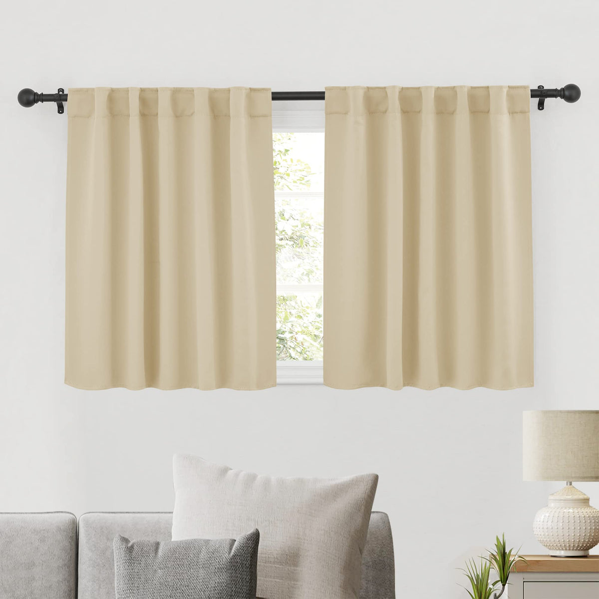 Privacy Bathroom Curtains (2 Count)
