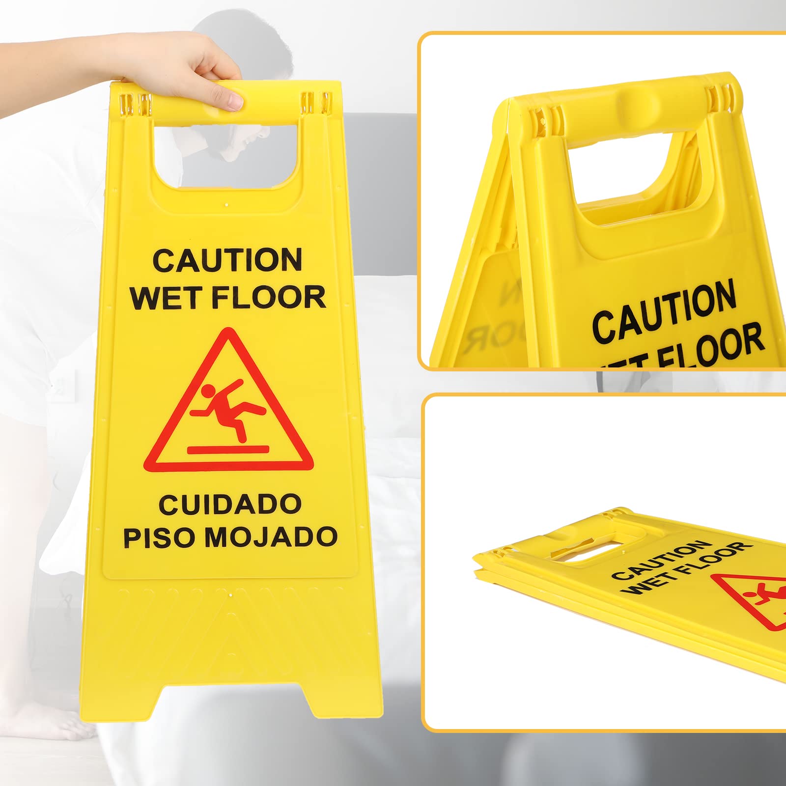 12 Pack Caution Wet Floor Sign (12 Count)