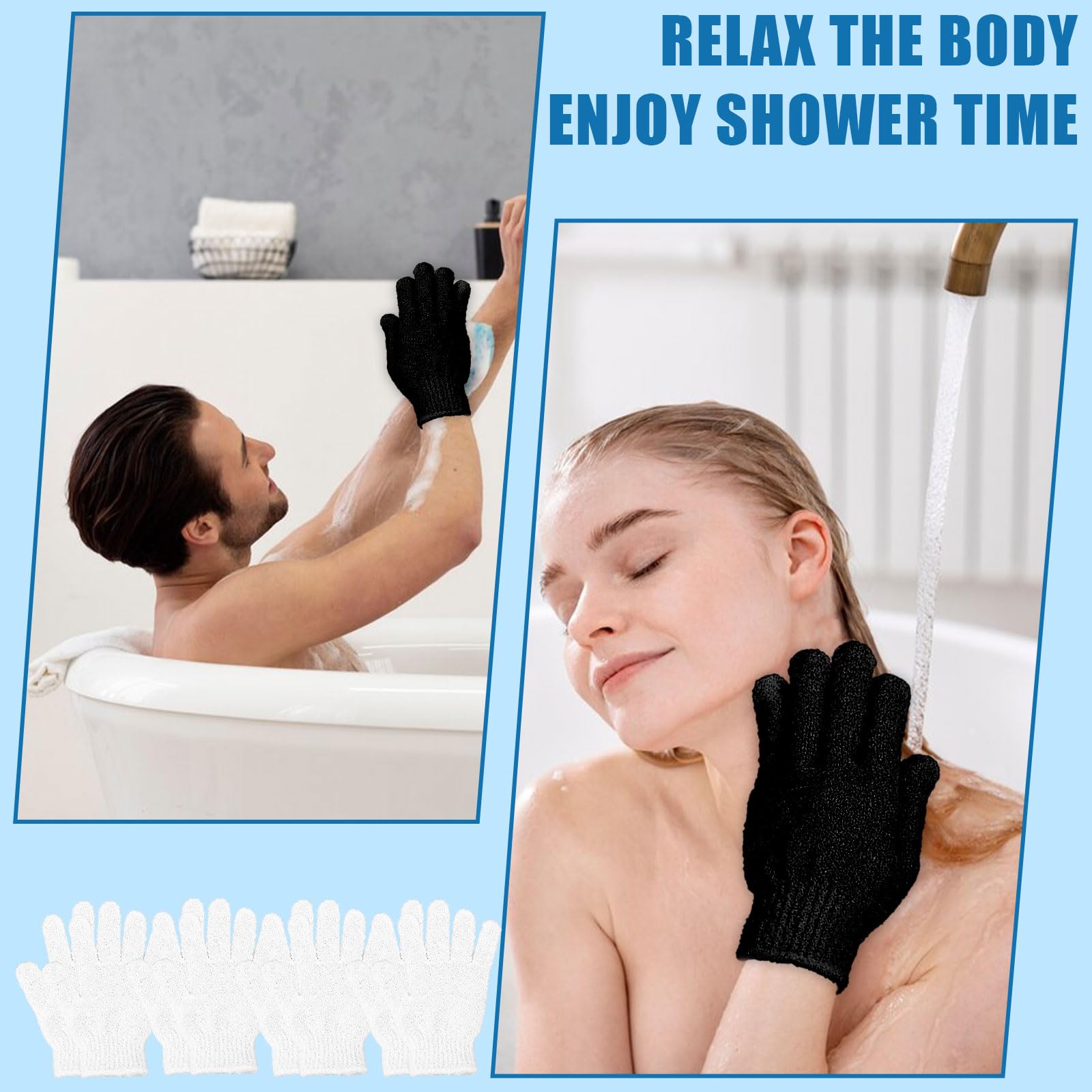 60Pcs Exfoliating Gloves Bulk (60 Count)