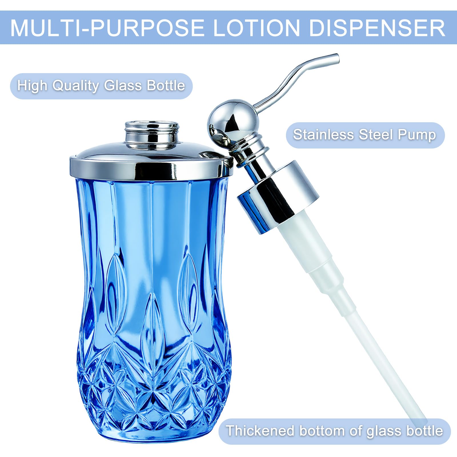 9Oz Blue Soap Dispenser