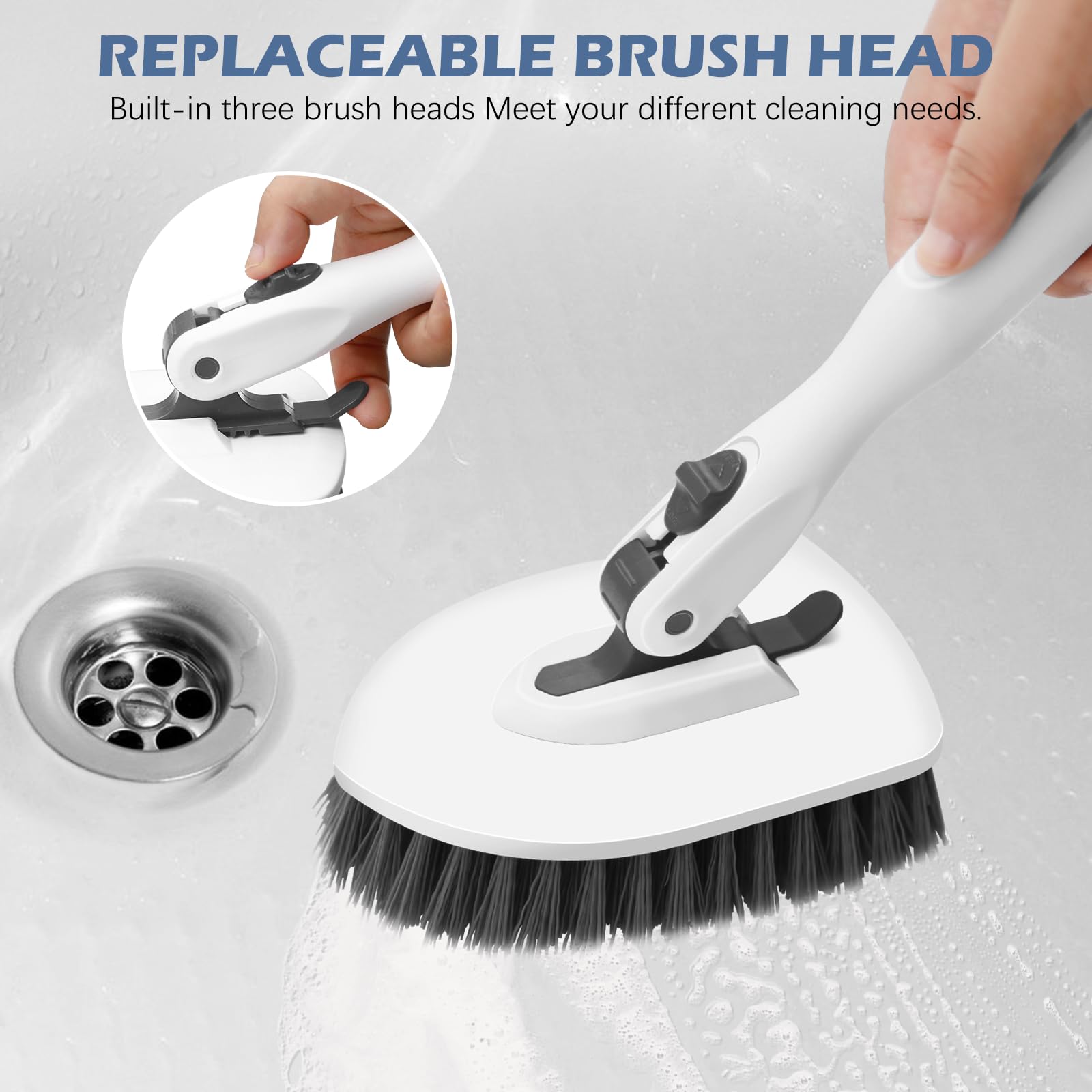 Tile Tub Floor Scrubber with V