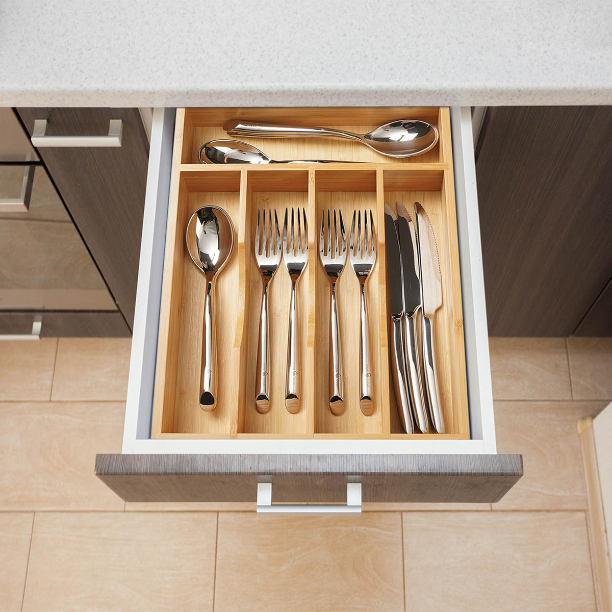 Bamboo Kitchen Drawer Organizer