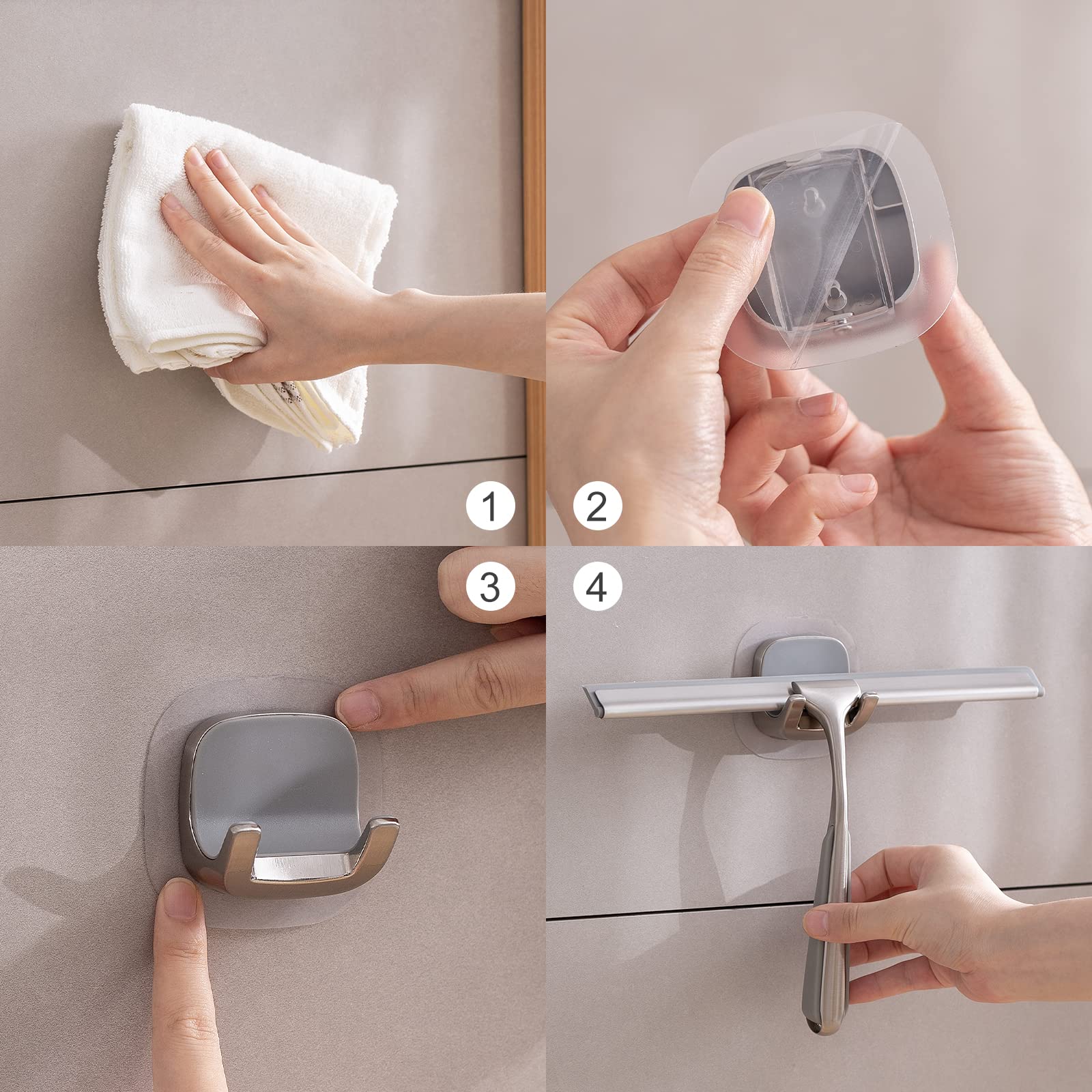 Shower Squeegee for Shower Doors 10 Inch Bathroom Squeegee for Windows
