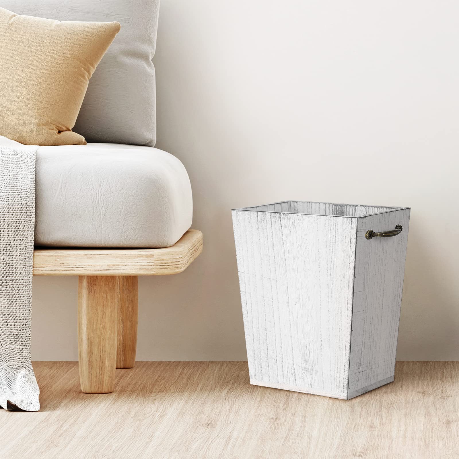 Wood Wastebasket Trash Can (16 Ounce)