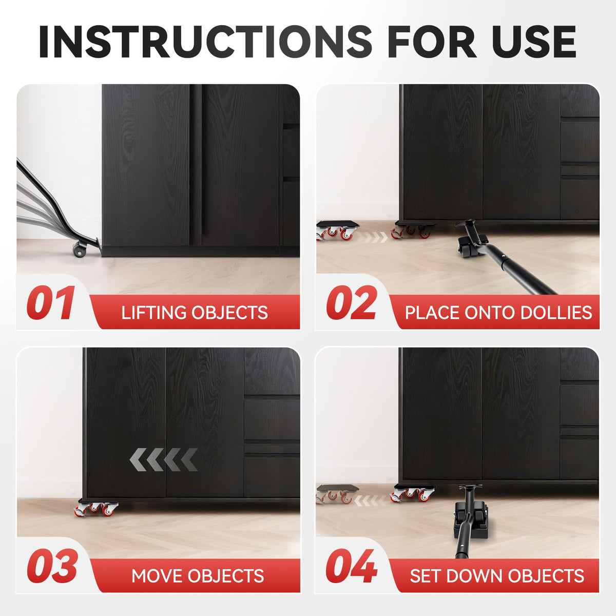 Heavy Duty Industrial Furniture Movers with Wheels