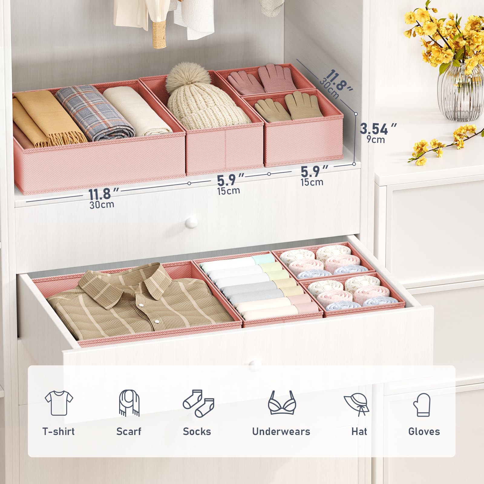 Drawer Organizer Clothes 28 Pack (28 Count)