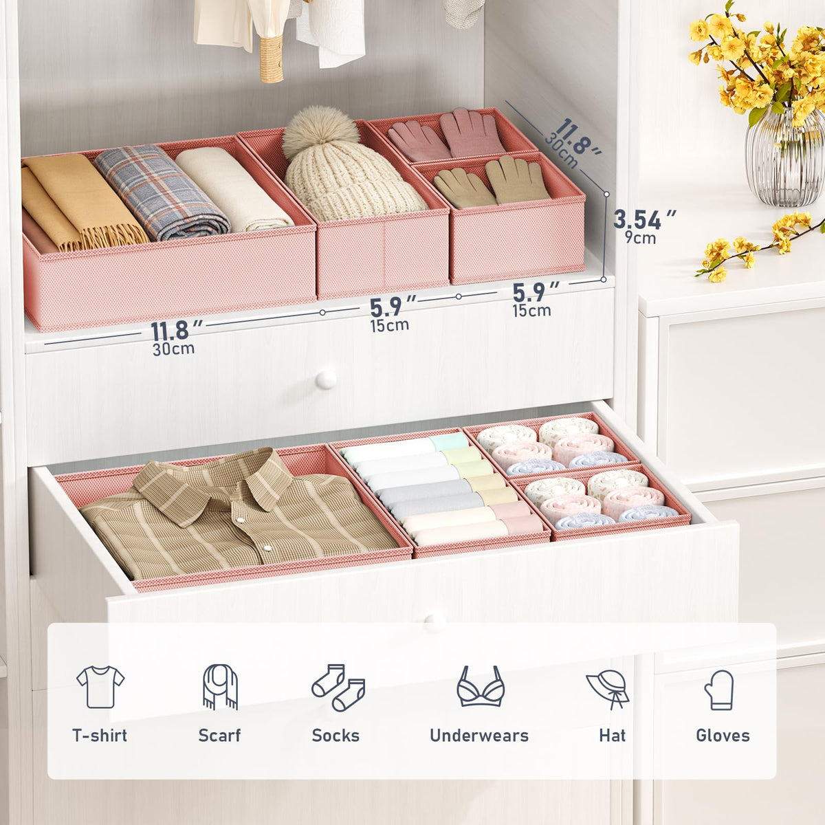 Drawer Organizer Clothes 30 Pack (30 Count)