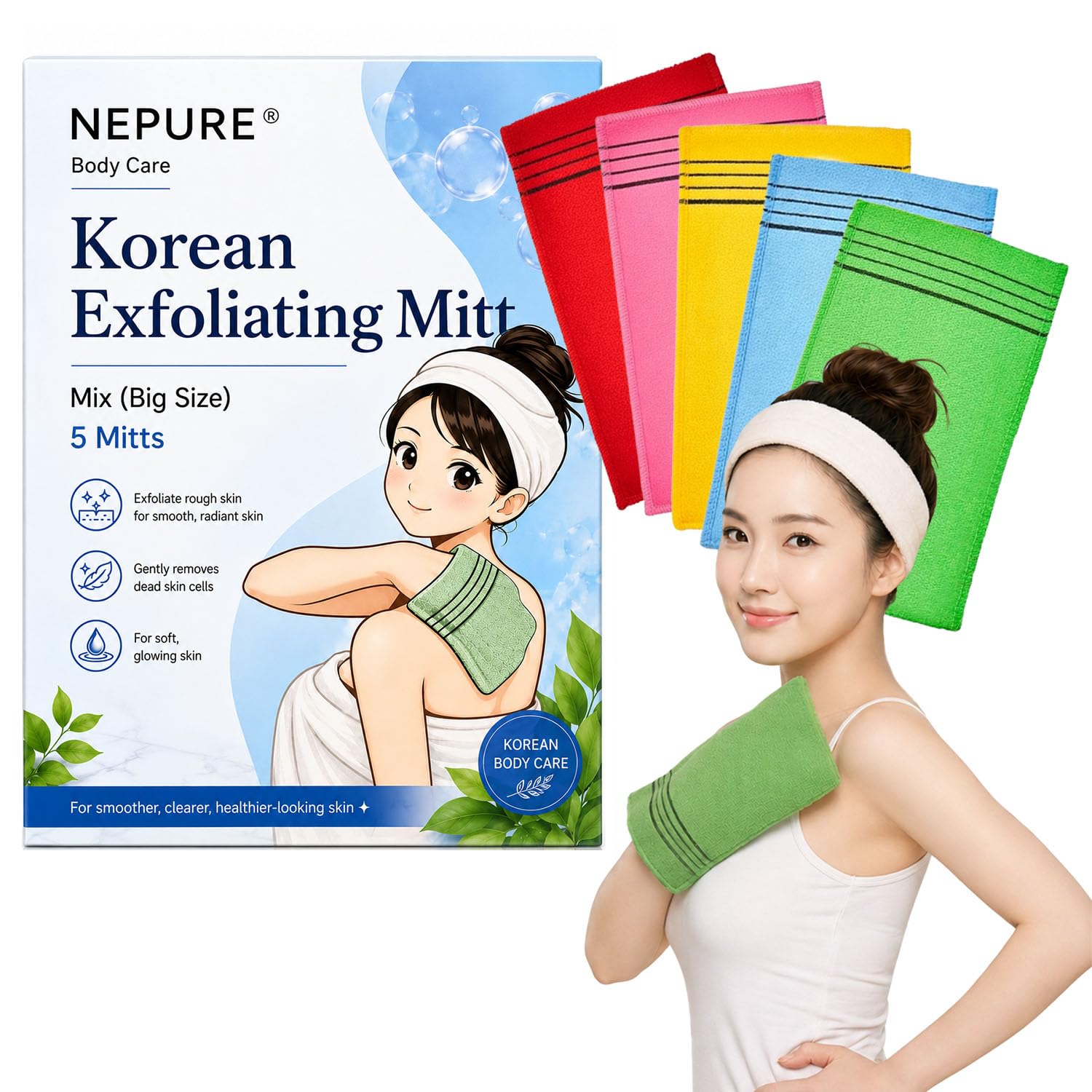 Korean Exfoliating Mitt (5 Count)