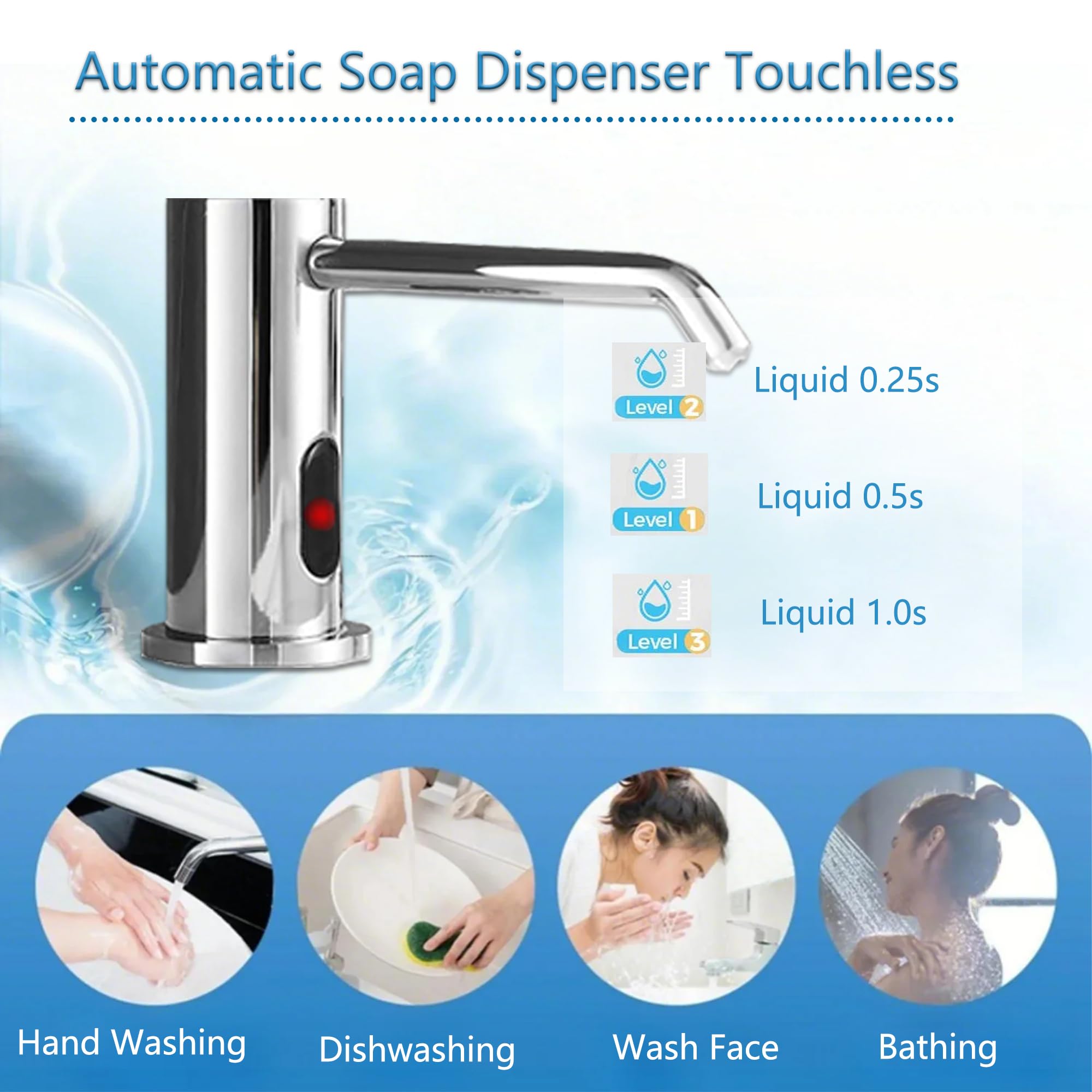 Automatic Soap Dispenser Touchless for Kitchen and Bathroom