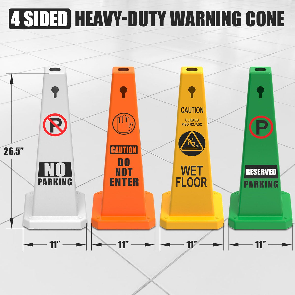 Plastic Traffic Cones (8 Count)