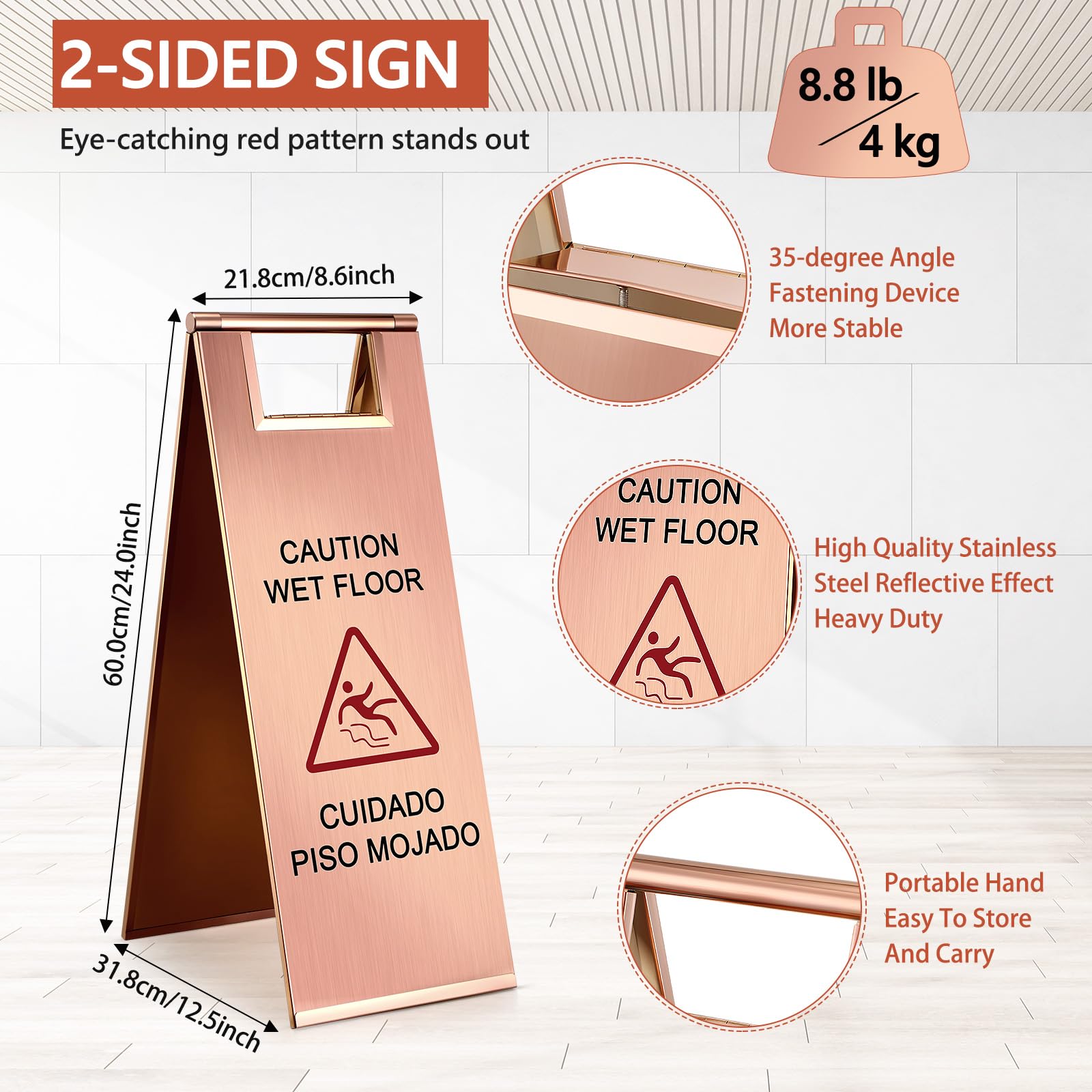 2 Pcs Wet Floor Sign (2 Count)