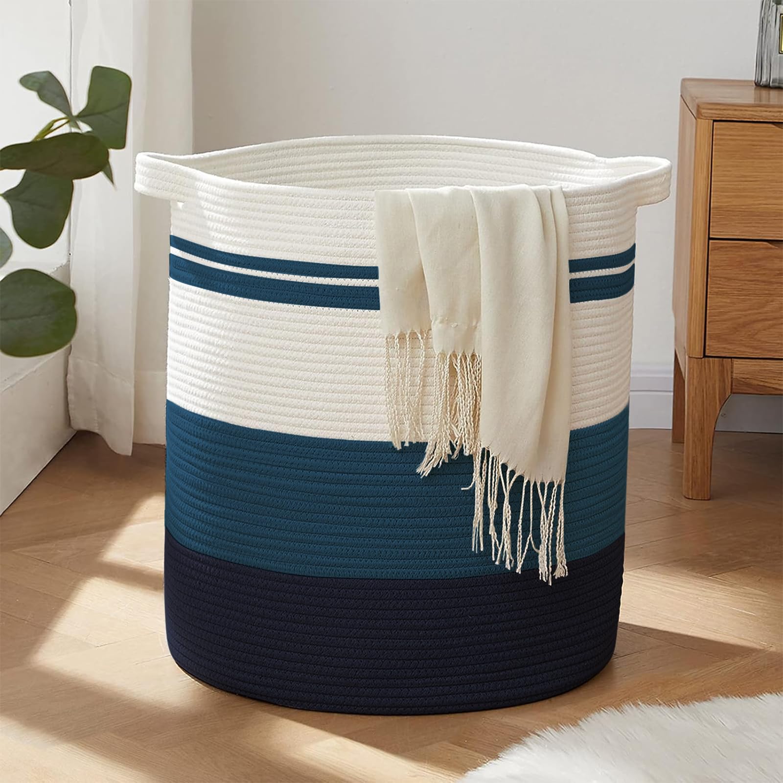 80L Laundry Baskets Hamper with Handles