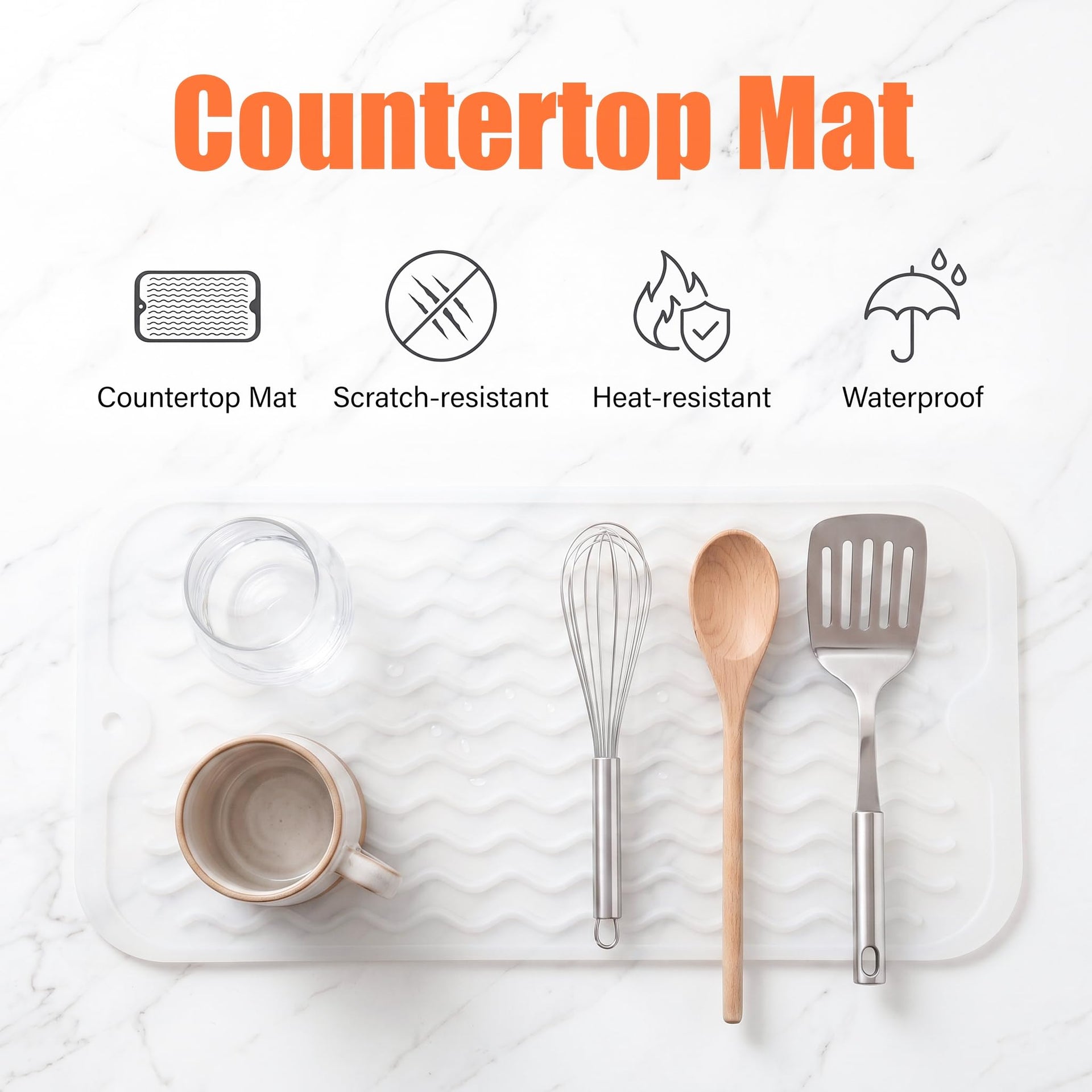 Silicone Dish Drying Mat for Multiple Usage