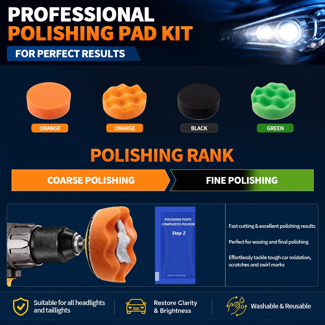 37PCS Headlight Restoration Kit
