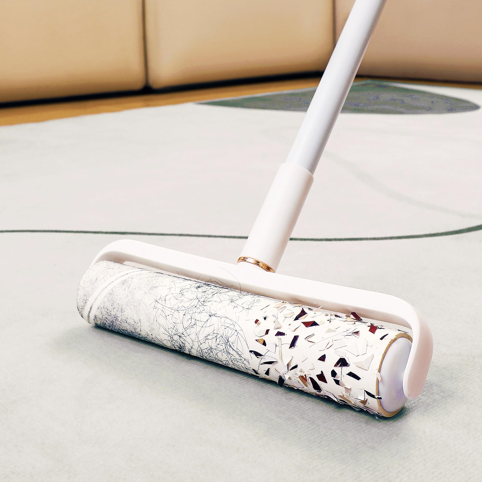 9.45 inch Large Lint Roller Refills Compatible with Delomo PetLovers and Other 9.4'' (300 Count)