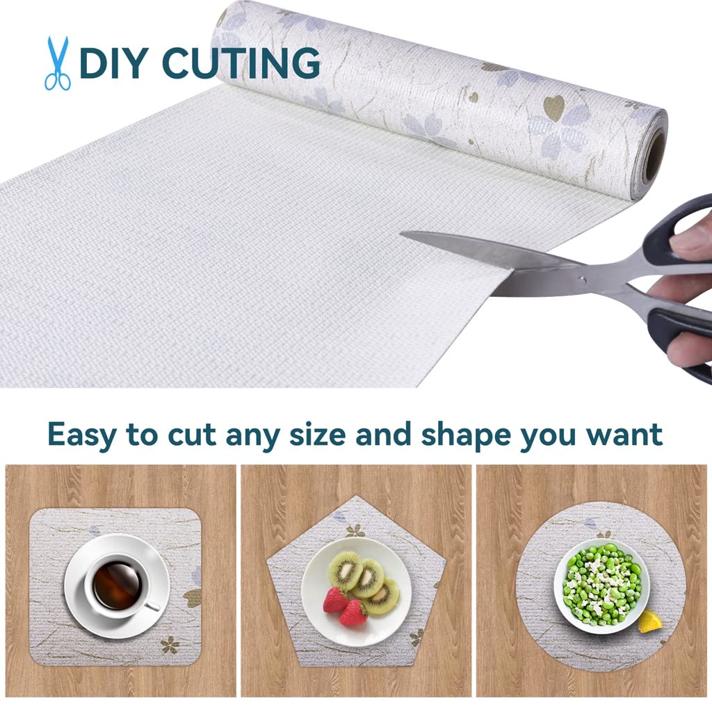 Cabinets Liners 18" W x 96" L Shelf Liner for Kitchen Cabinets Non Adhesive Kitchen Drawer Liner (12 Sq Ft)