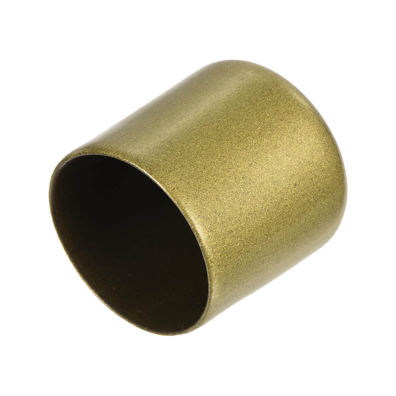 20pcs Rubber End Caps 30mm ID Vinyl Round Tube Bolt Cap Cover Thread Protectors Gold