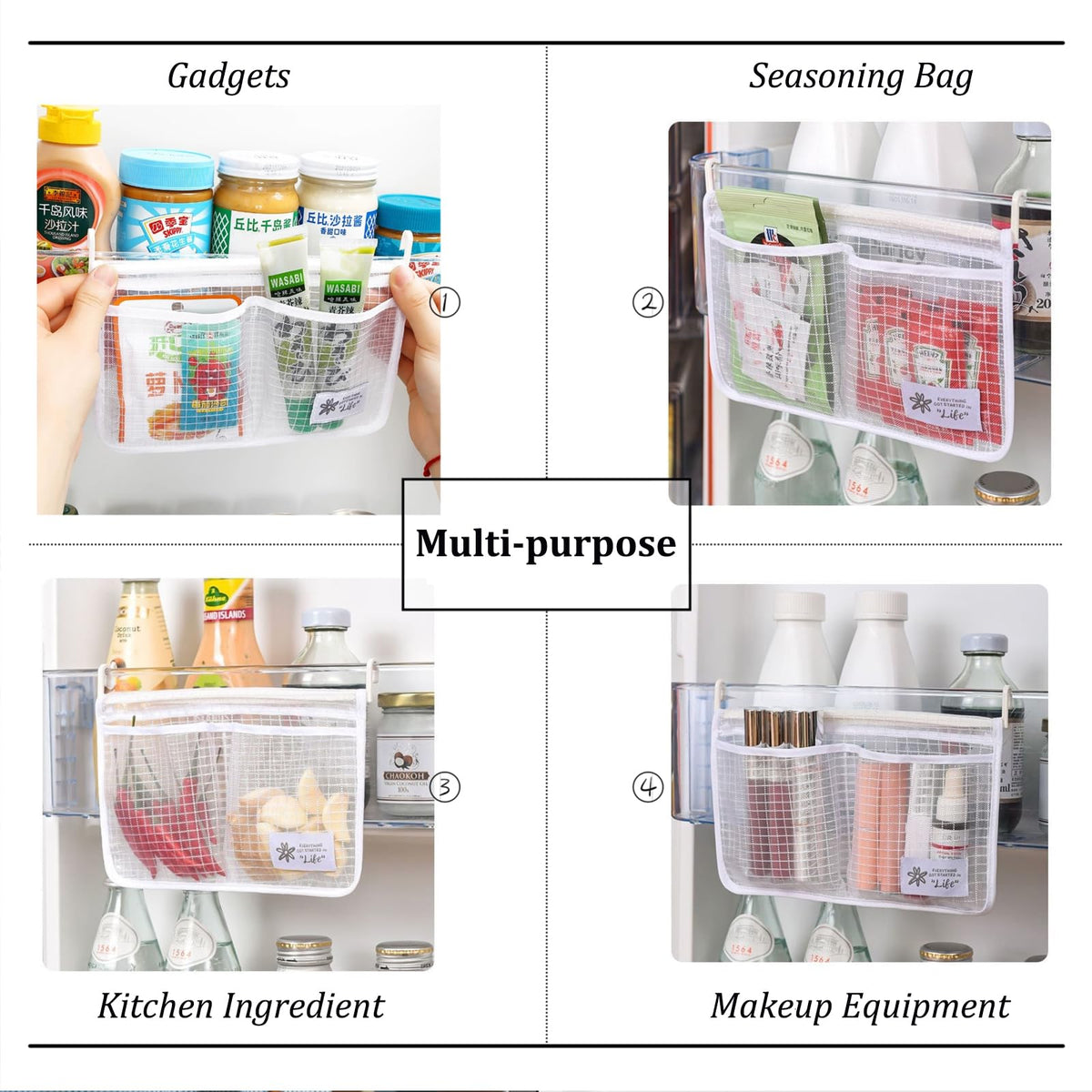 3PCS Refrigerator Door Organizer Set (2 Count)