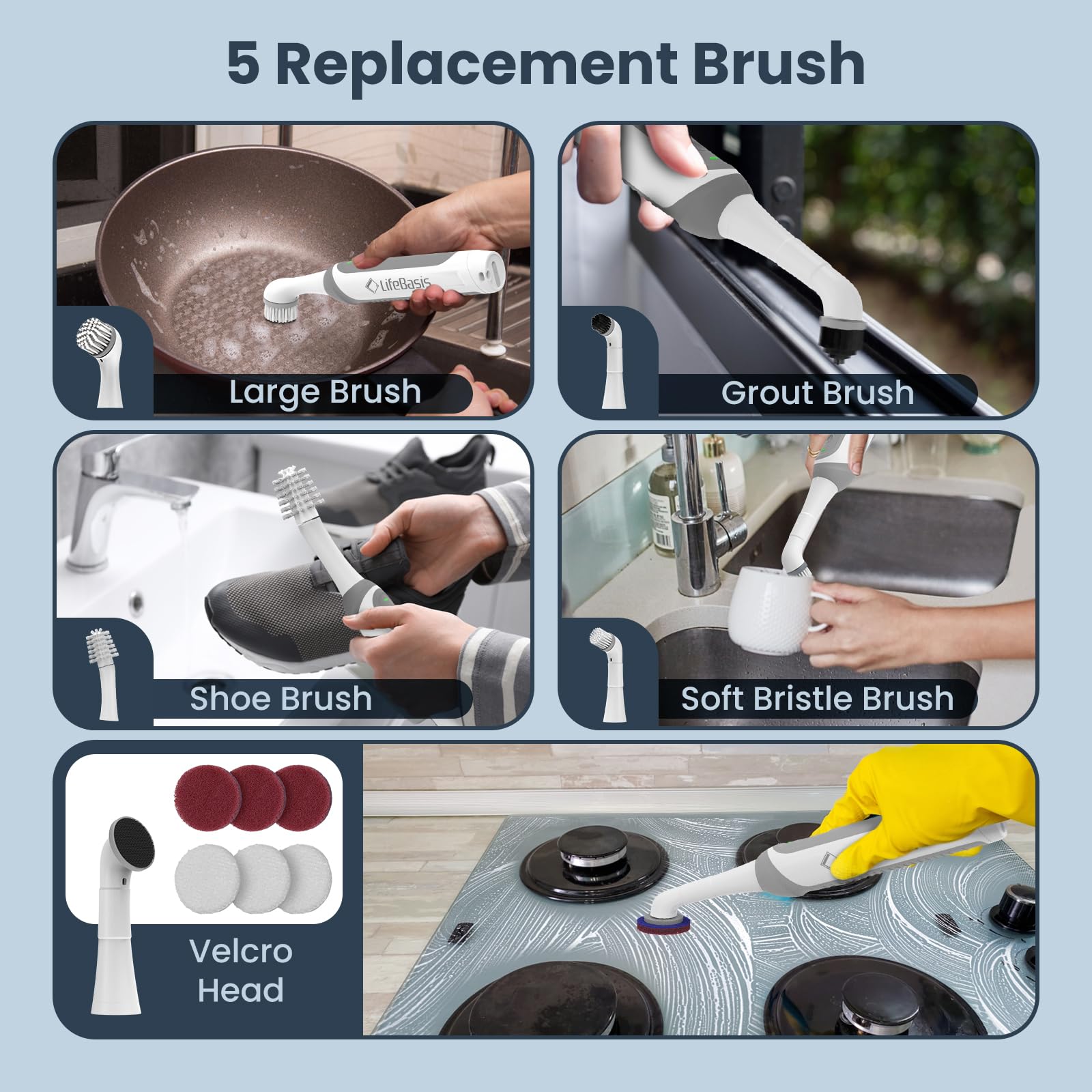 Cordless Rechargeable Power Scrubber Brush