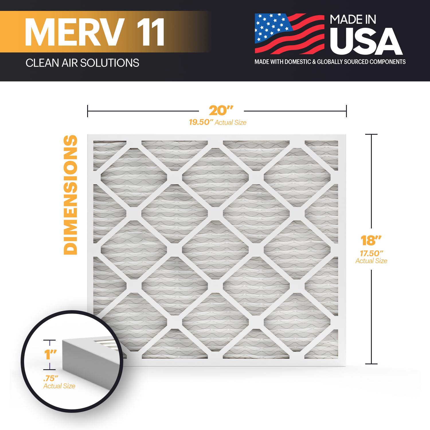 TruFilter 18x20x1 Air Filter MERV 11 (6 Count)