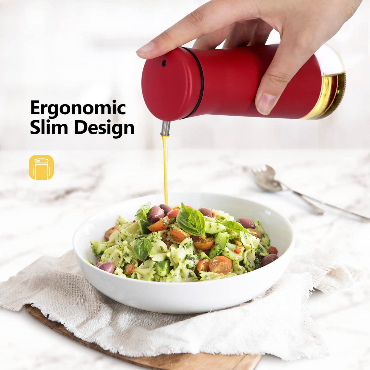 Red Oil And Vinegar Dispenser Set (2 Count)