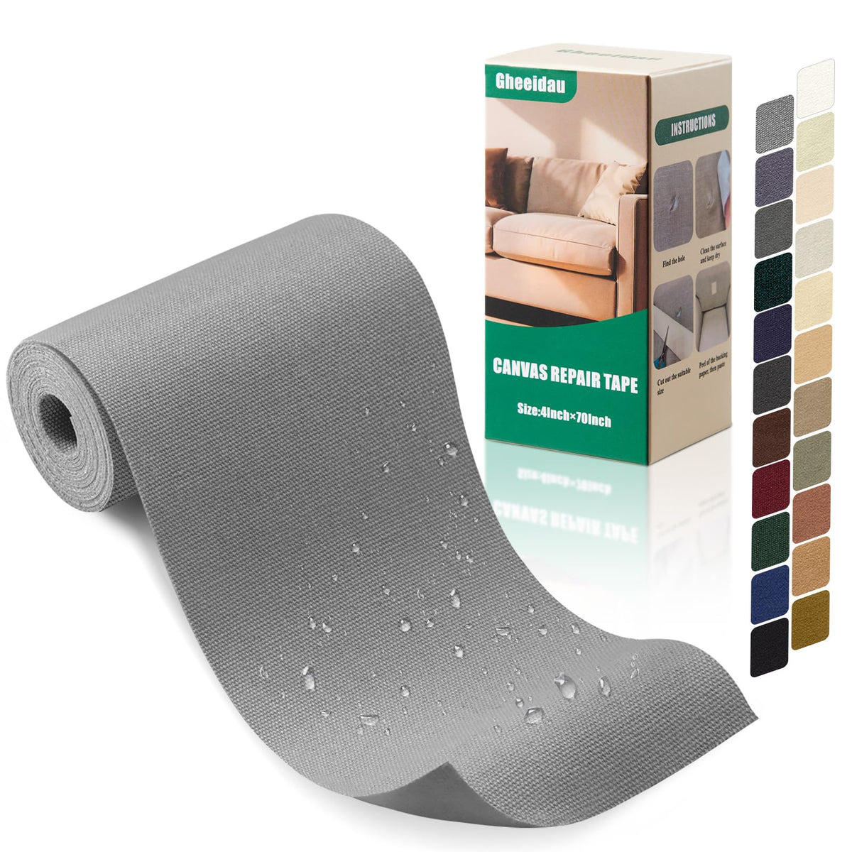Canvas Repair Tape 4×70 Inch Waterproof Self