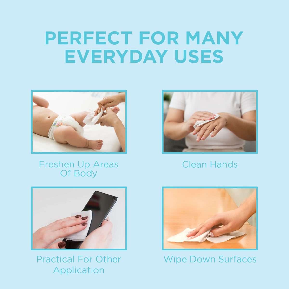 Baby Wipes Unscented Wet Wipes 99% Water Based with Aloe Vera Fragrance Free Travel Pack 20 ct Hypoallergenic Water wipes for Sensitive Skin Toallitas Húmedas para Bebés Bulk Available (8 Ounce)