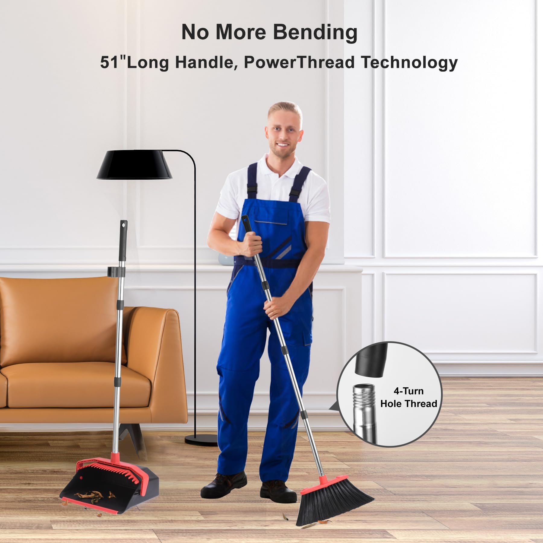 Broom and Dustpan Set for Home