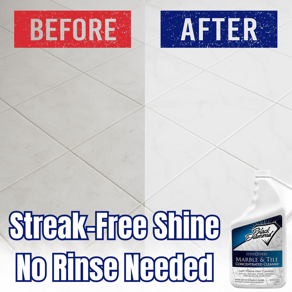 Ultimate Grout Cleaner with Brush + Marble & Tile Cleaner (64 Fl Oz)