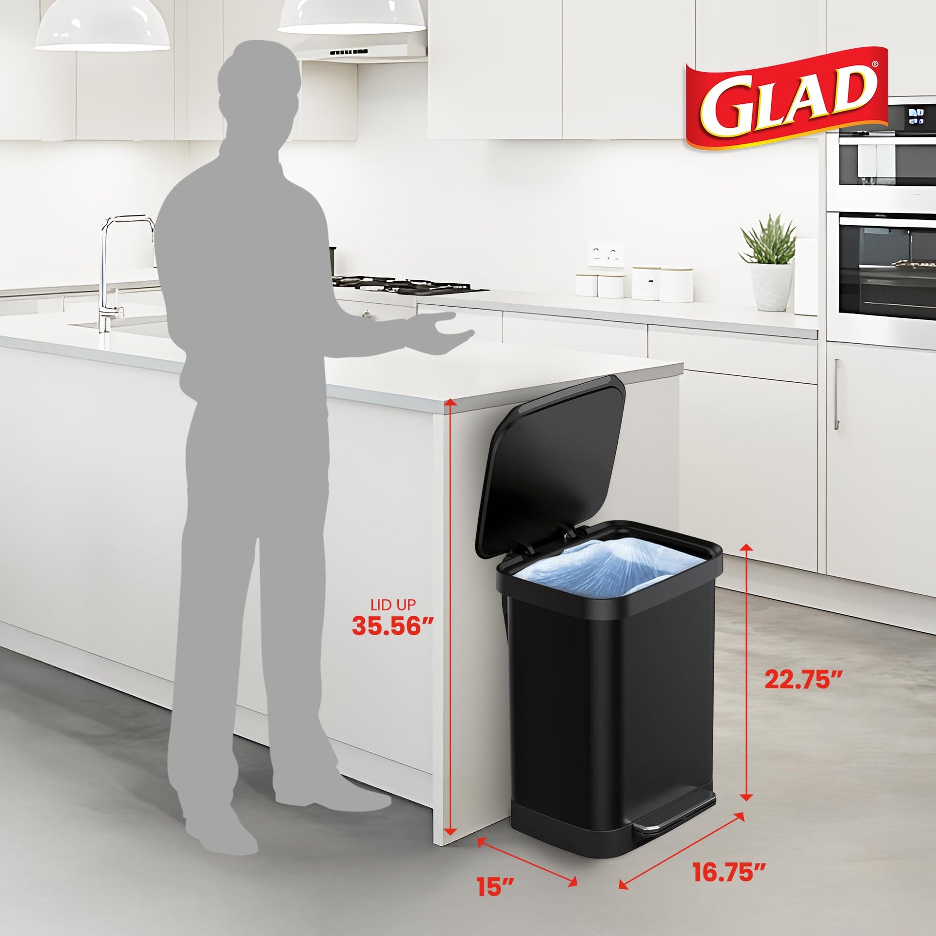 All Stainless Steel Trash Can