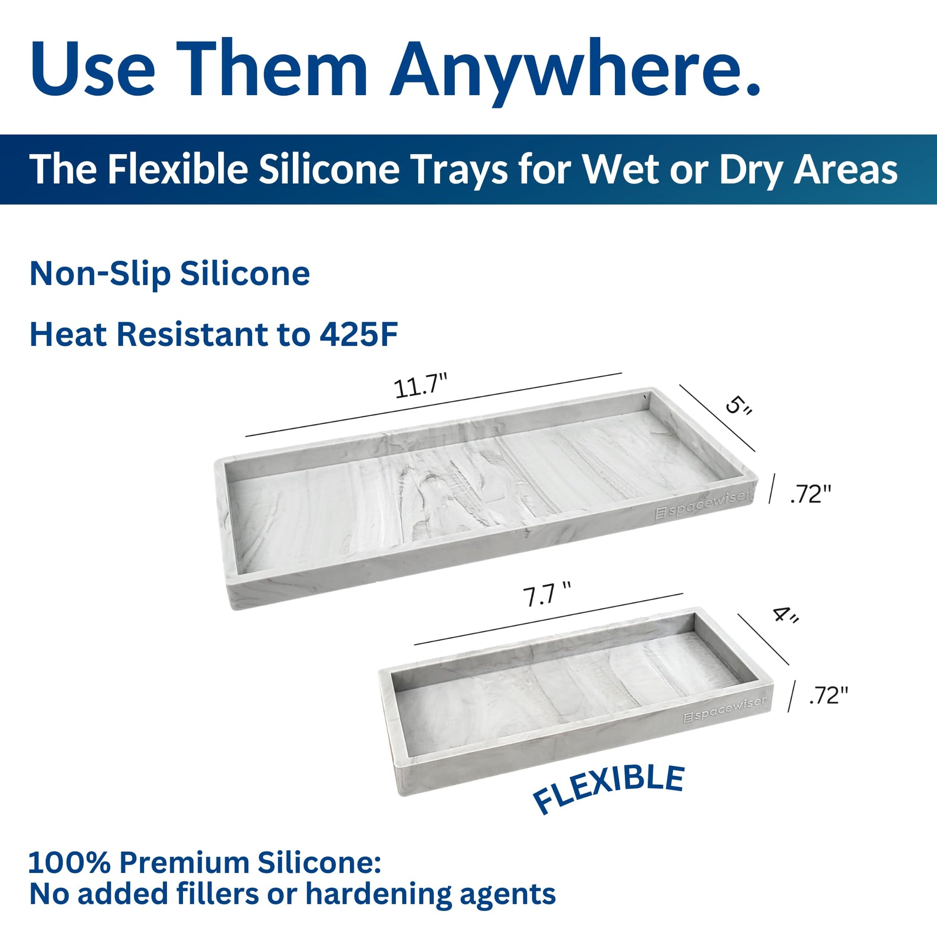 Countertop & Vanity Silicone Tray
