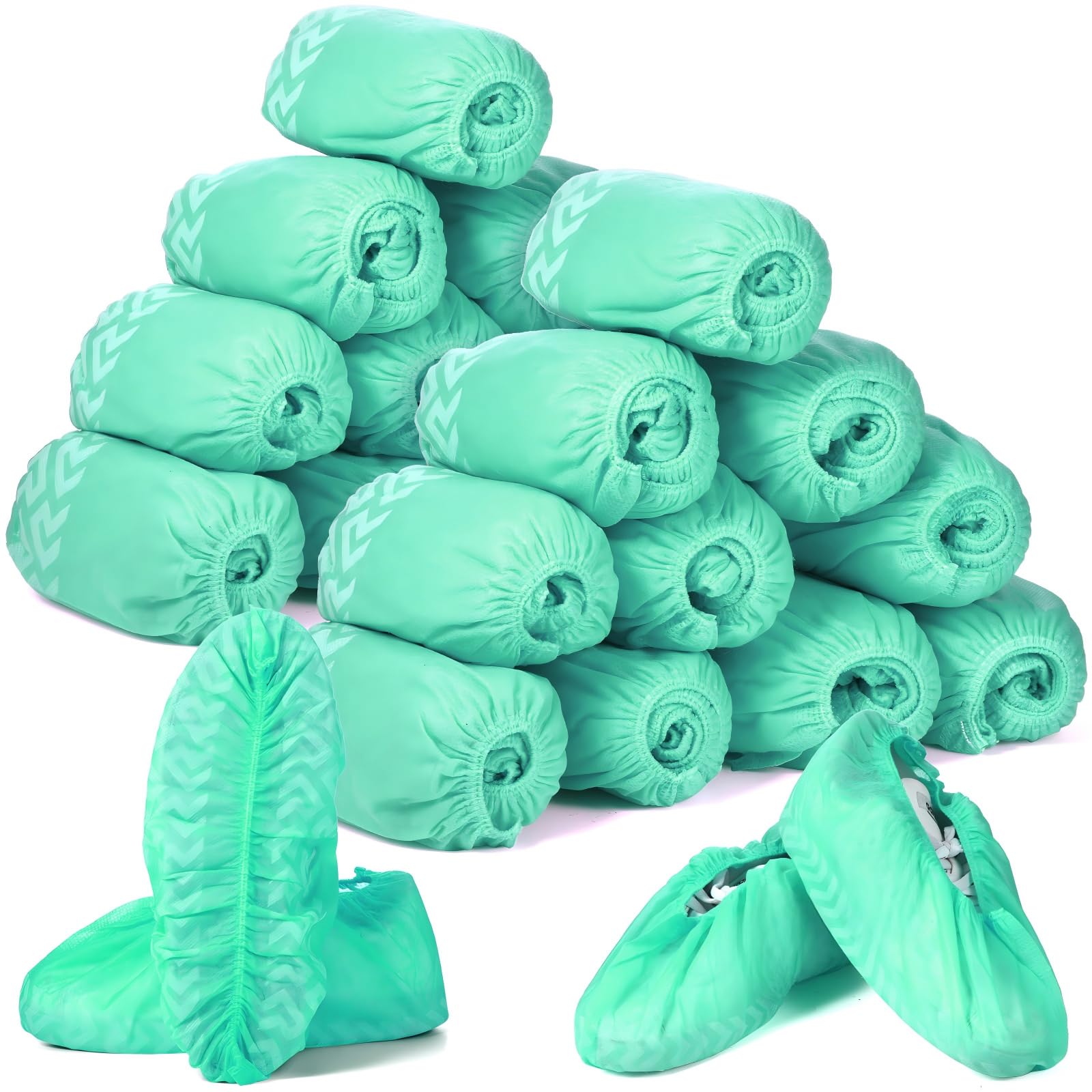 300 Pack Disposable Shoe Covers Non Slip Disposable Large Foot Booties Shoe Covers for Indoors Contractors Floor and Carpet Protectors