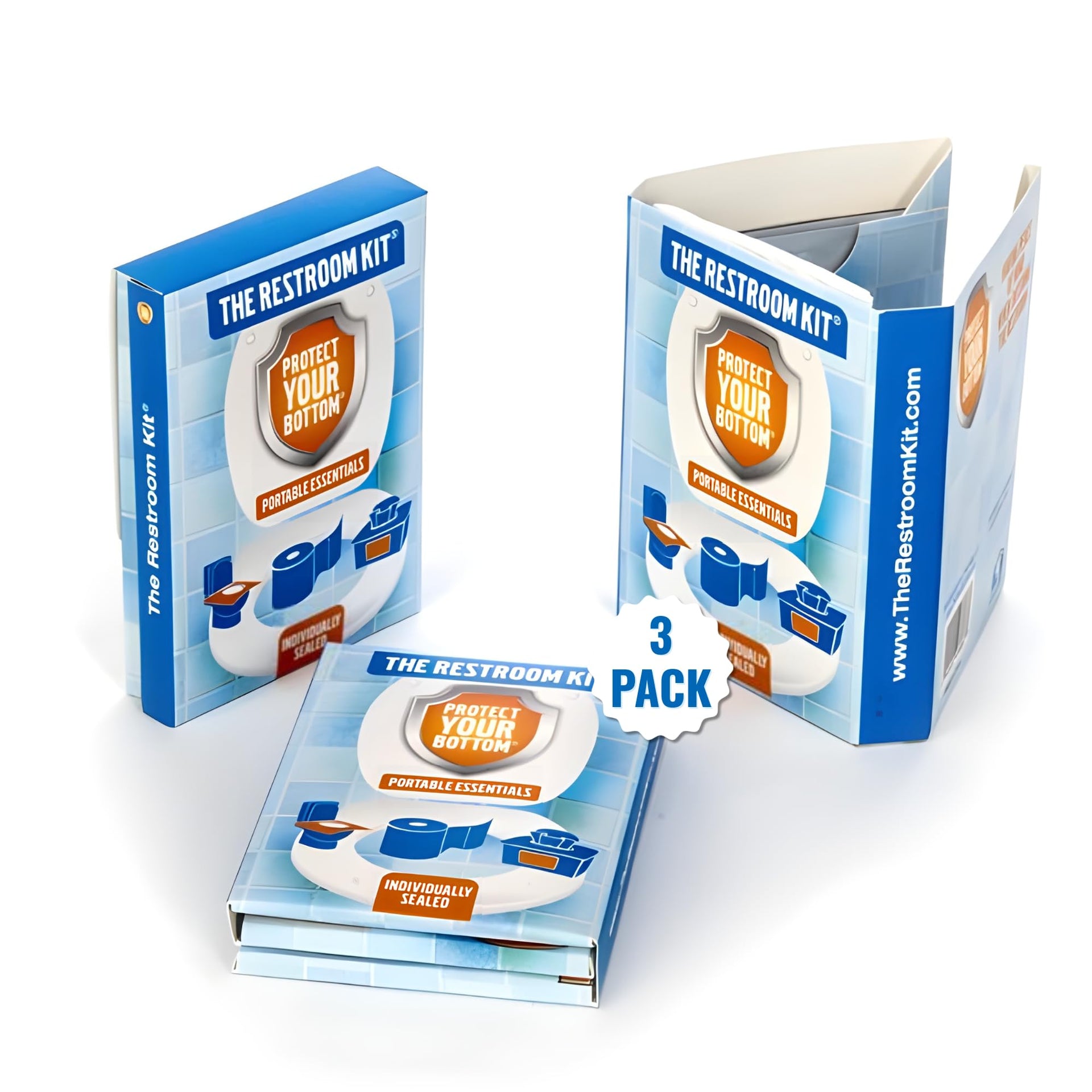 3 Pack Portable Disposable Oversized Toilet Seat Cover (3 Count)