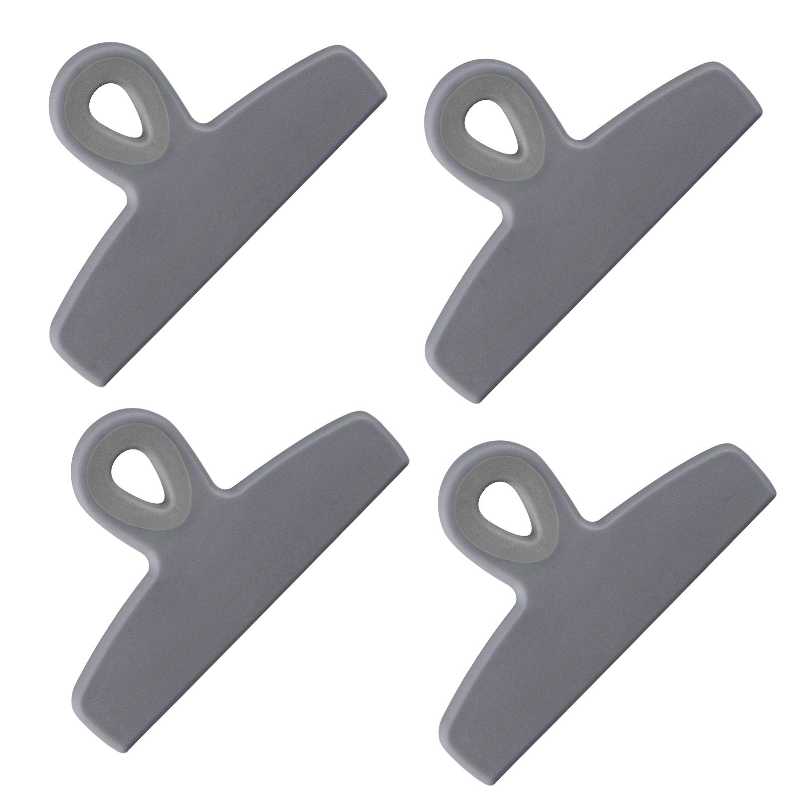 Bag Clips Heavy Duty Chip Clip and Refrigerator Magnet Clips for Food Storage with Air Tight Seal Grip (4 Count)