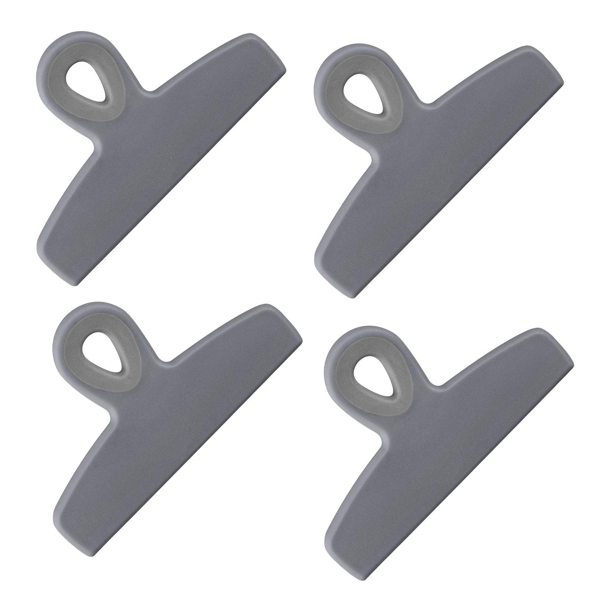 Bag Clips Heavy Duty Chip Clip and Refrigerator Magnet Clips for Food Storage with Air Tight Seal Grip (4 Count)