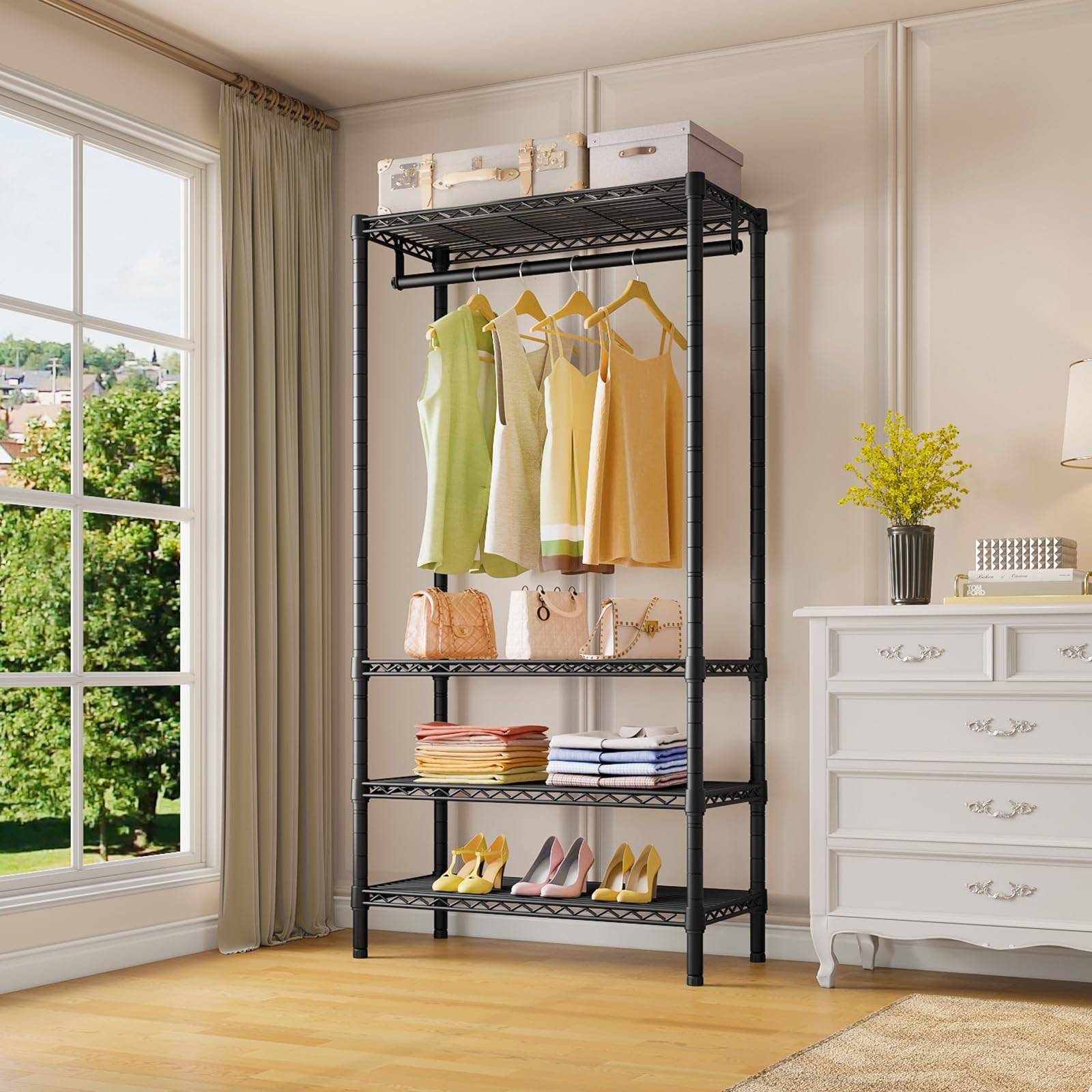 V1 Medium Portable Garment Racks for Bedroom