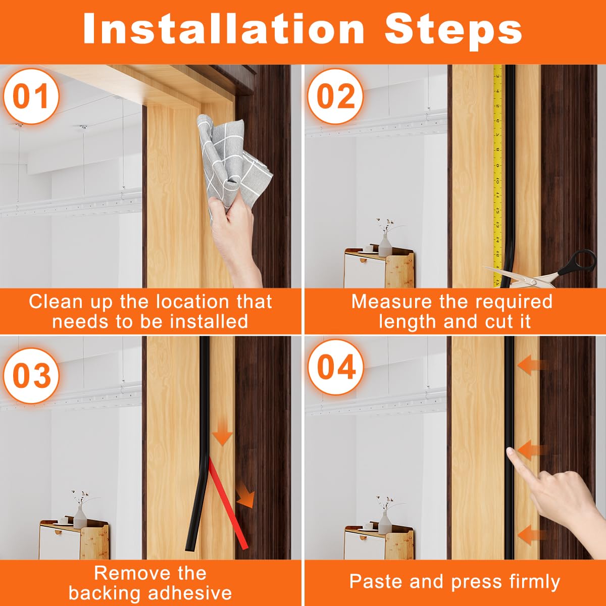 Black Rubber Weather Stripping Door Seal Strip