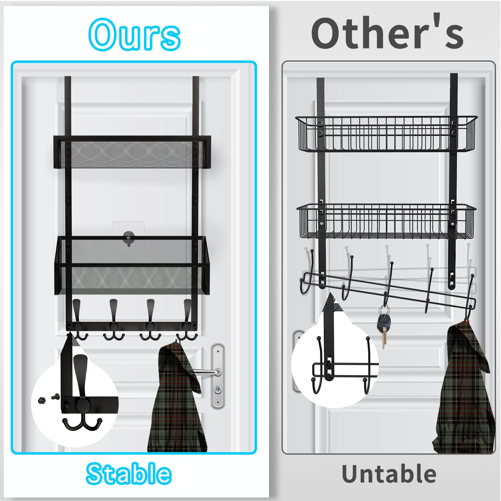 Over The Door Hooks Organizer