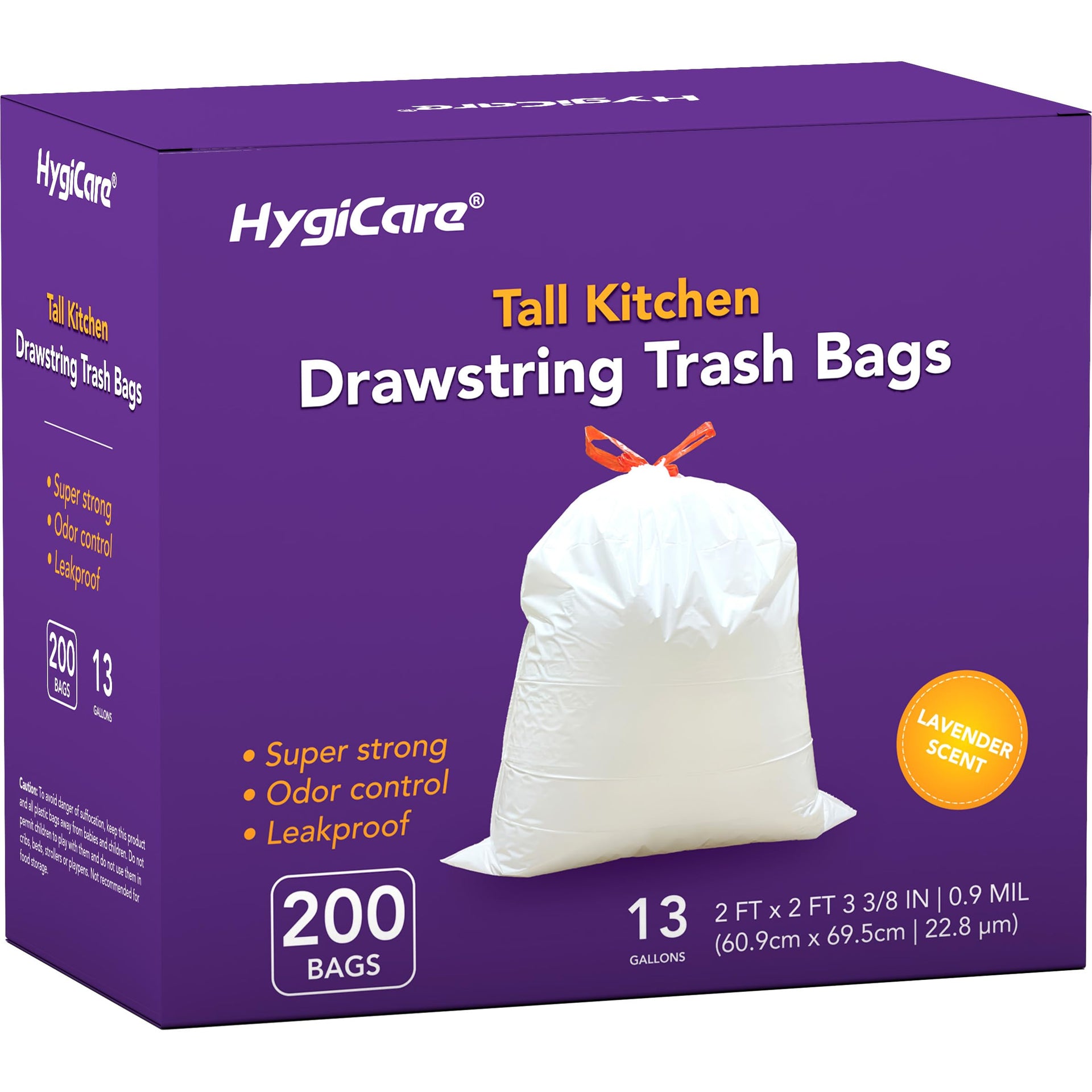13 Gallon Tall Kitchen Trash Bags (200 Count)