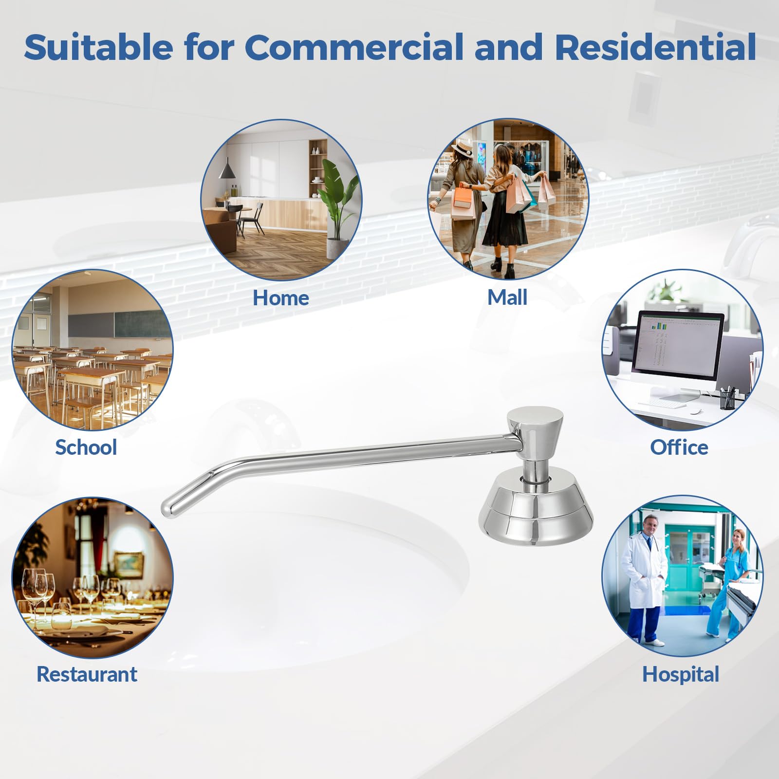 Heavy Duty Brass Countertop Liquid Soap Dispenser
