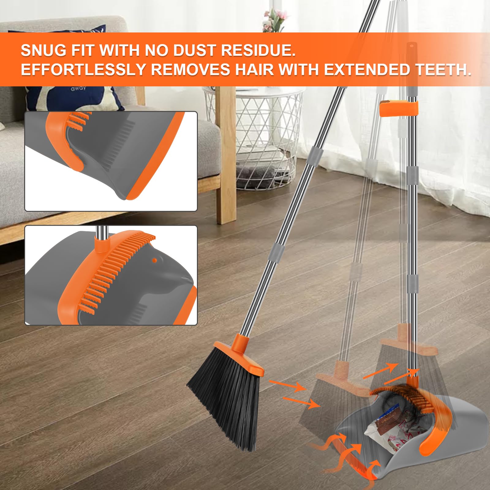 Broom and Dustpan Combo Set