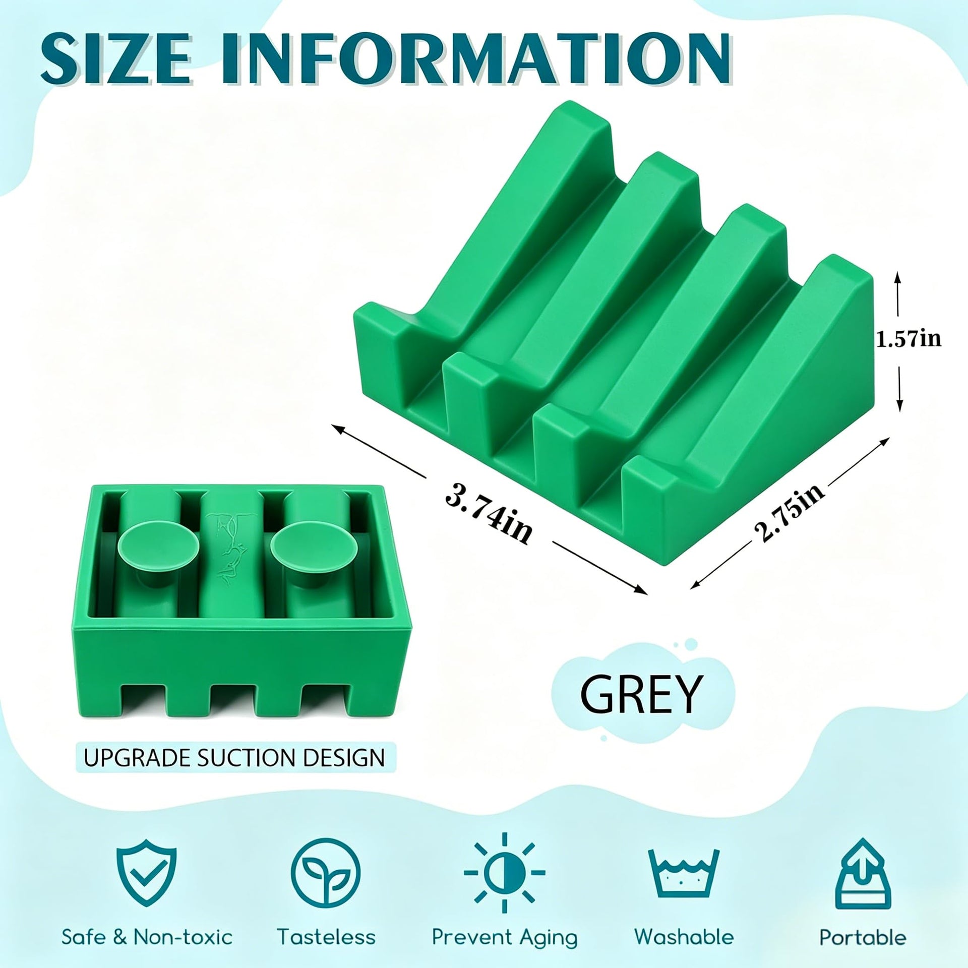 Silicone Soap Dish Self Draining with Suction Cups