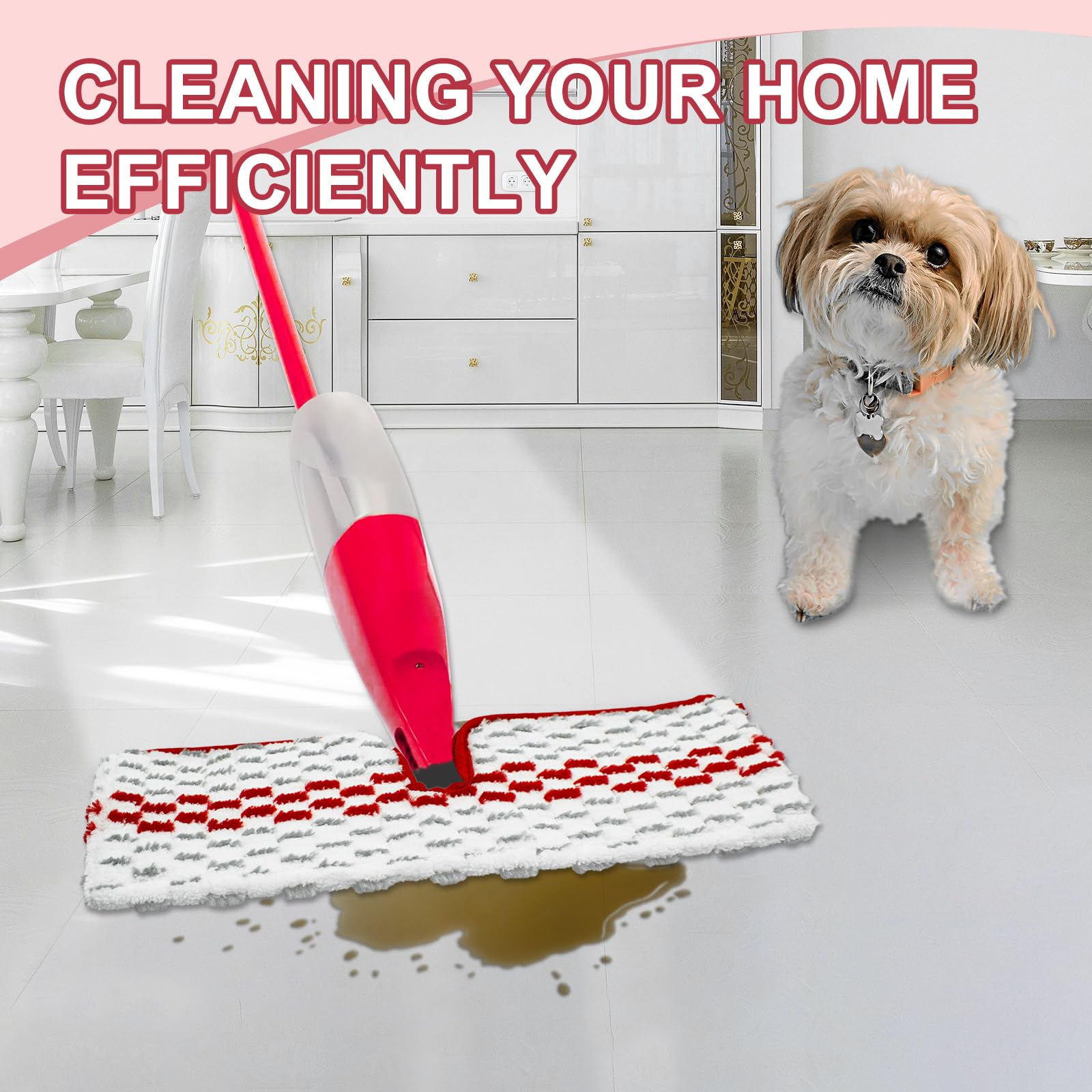 Microfiber Spray Mop Pads (4 Count)