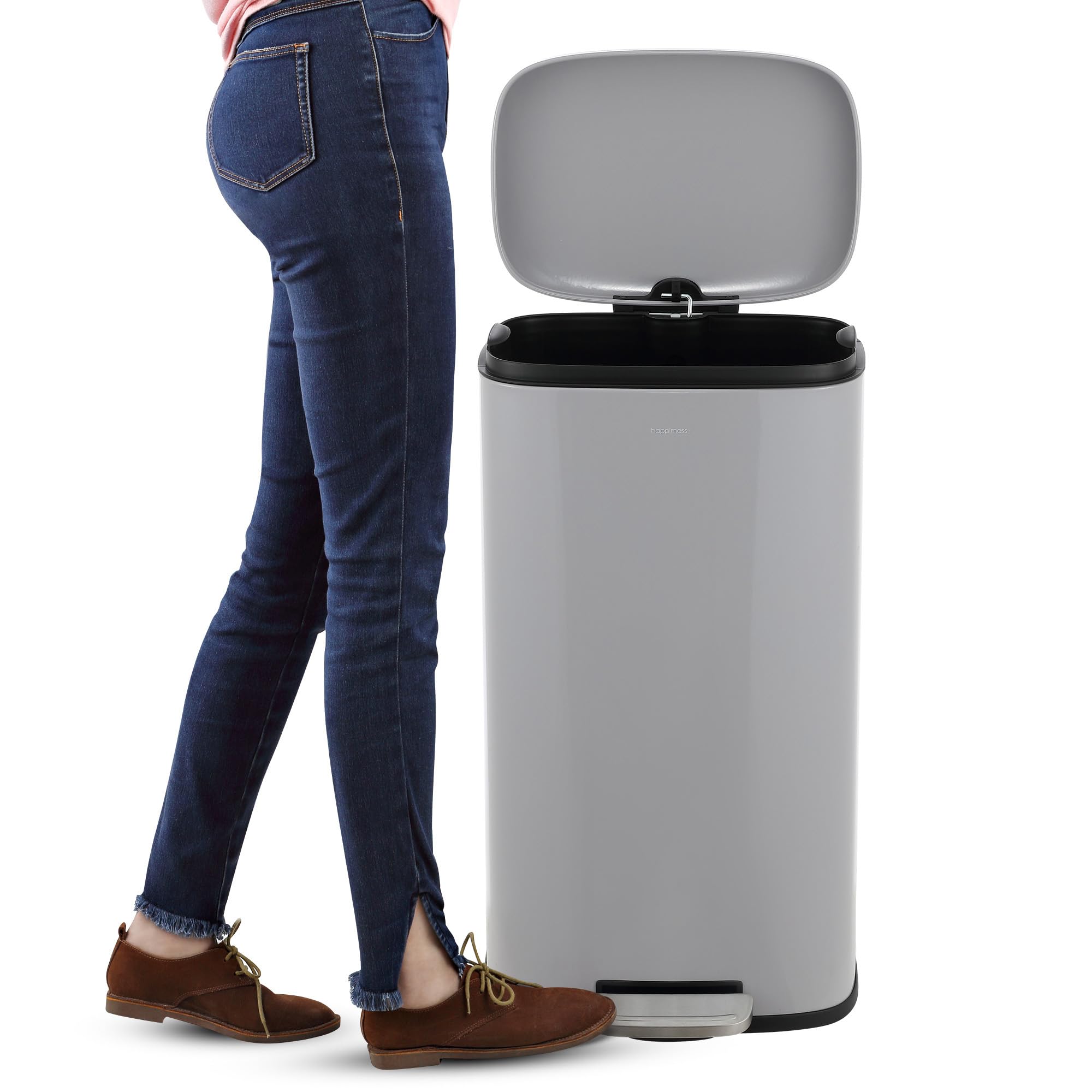 Connor 2 Piece Iron Trash Can (2 Count)