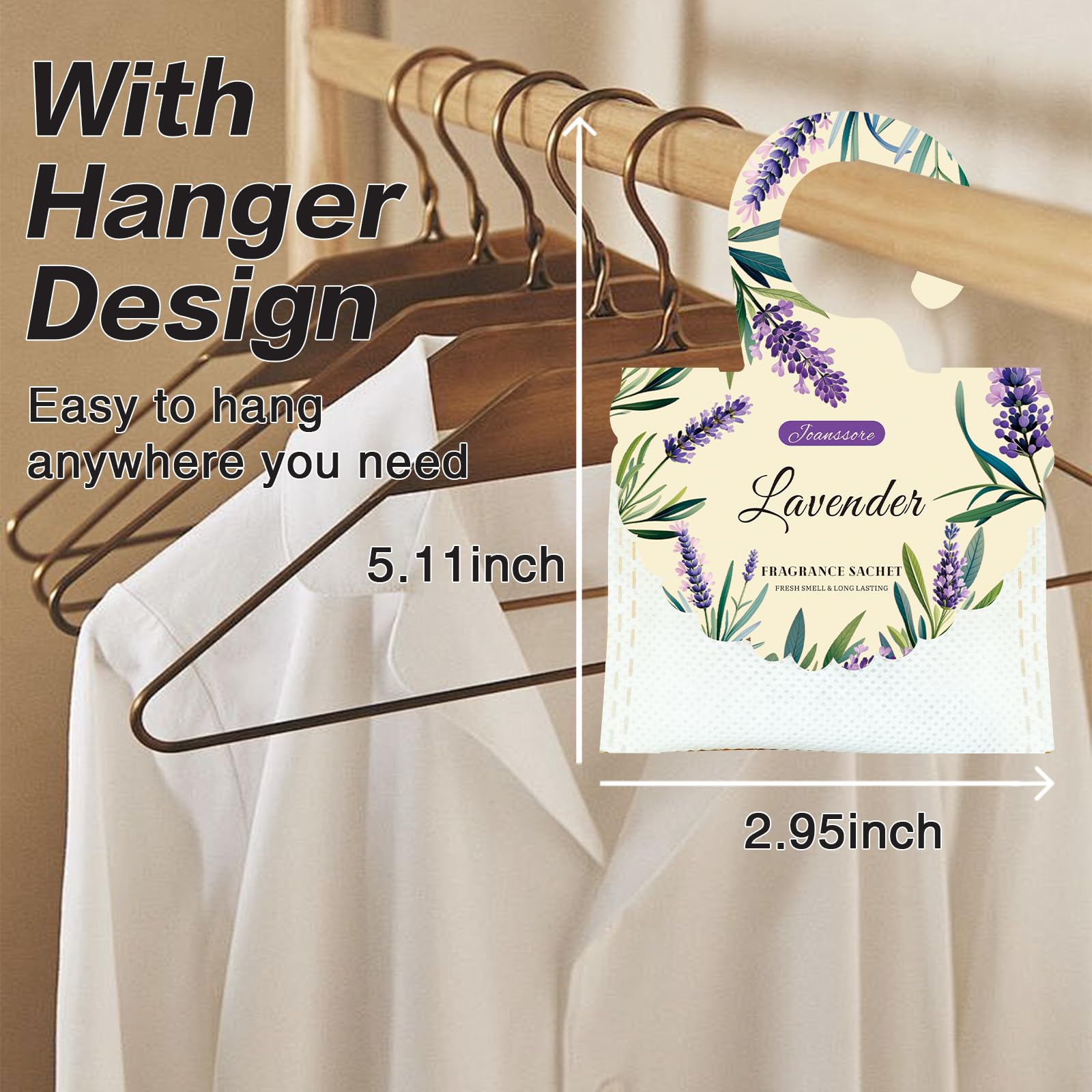 15 Packs Lavender Scented Sachets Bag for Drawers and Closets (15 Count)